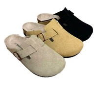Mules en daim véritable de haute qualité, légères, antidérapantes, en EVA, unisexes, pantoufles en cuir de luxe pour femmes