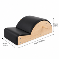 Banc d'alignement pour étirements du dos, équipement de yoga et de renforcement du tronc, baril d'arc Pilates, correcteur de colonne vertébrale pour studios et salles de sport à domicile