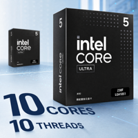 Processeur Intel Core Ultra 5 230F pour ordinateur de bureau, 10 cœurs, 10 threads, 5,0 GHz, en boîte, LGA1851, AI Boost, pour nouveau PC de jeu, en stock