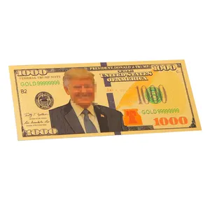 Großhandel Halten Sie Amerika wieder großartig Us President 24k Gold Banknote Us 1000 Dollar Money Race For President