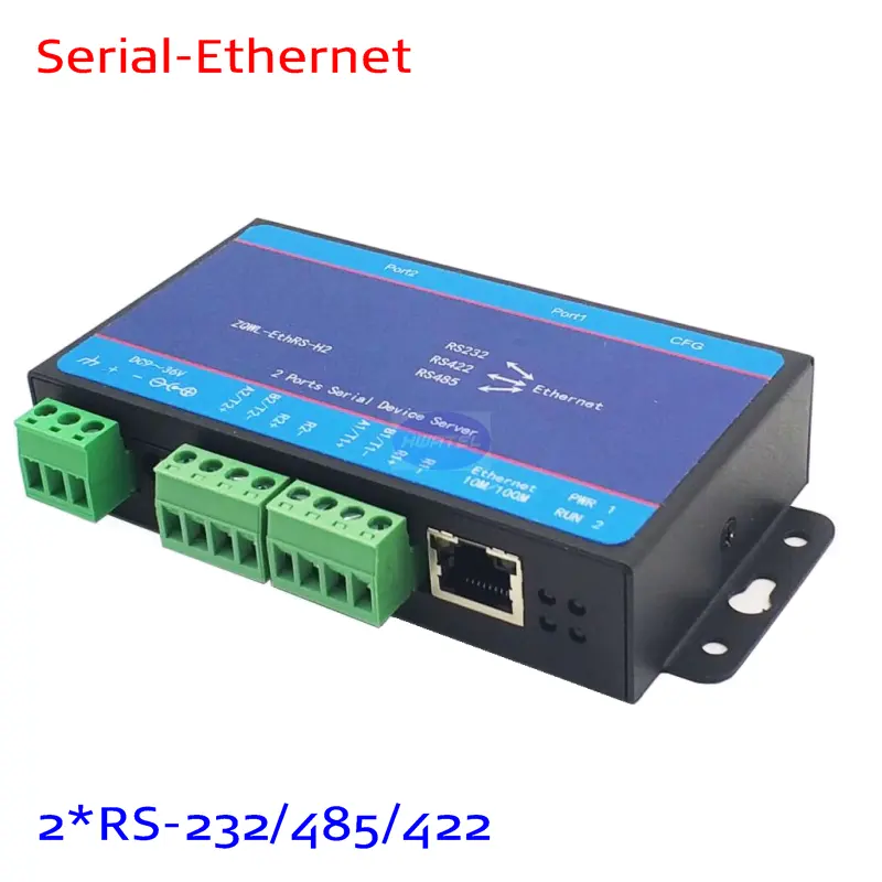 Dual Port ฿ 485 RS-422 ฿ 232 SERIAL TO Ethernet Converter โมดูลสำหรับ Moxa NPORT5450 Compatible