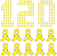 Insigne d'épingle en émail en gros logo personnalisé médical coeur sida cancer du sein rose jaune ruban émail épinglette