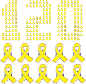 Insigne d'épingle en émail en gros logo personnalisé médical coeur sida <span class=keywords><strong>cancer</strong></span> du <span class=keywords><strong>sein</strong></span> rose jaune ruban émail épinglette - Product Image 3