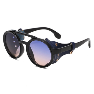 <span class=keywords><strong>Occhiali</strong></span> <span class=keywords><strong>da</strong></span> <span class=keywords><strong>Sole</strong></span> Rotondi Steampunk Antivento <span class=keywords><strong>da</strong></span> <span class=keywords><strong>Uomo</strong></span>, Retrò in Pelle, per Moto, Antipolvere, Polarizzati TAC 2026 - Product Image 2