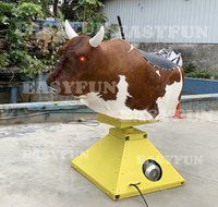 Machine à taureau gonflable commerciale EASYFUN avec effet de fumée pour jeux de carnaval et location