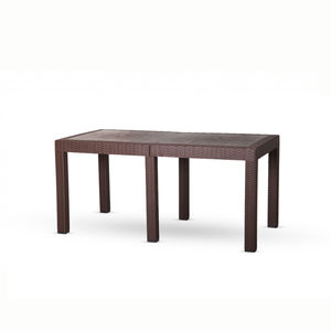 Table basse carrée en bois d'ingénierie robuste avec design moderne et simple en rotin, table centrale pour salon, bureau à domicile - Product Image 1