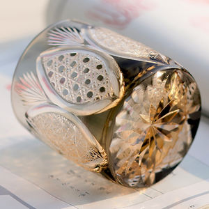 Whisky Glass Edo Kiriko Cristalería Color ámbar Hotel al por mayor y al por menor Aceptar personalización - Product Image 3