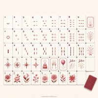 Tuiles de Mahjong Américain Personnalisées – Ensemble Premium de 160 Pièces pour la Maison et les Cadeaux – OEM ODM – 8 Tapis, 1 Support et Poussoir pour Loisirs Familiaux et Événements Sociaux en Intérieur