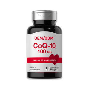 Cápsulas de polvo para adultos OEM Pure <span class=keywords><strong>Food</strong></span> Coenzima <span class=keywords><strong>Q10</strong></span> Suplemento 100mg Ubiquinol Mega Softgels Coq10 a granel - Product Image 1