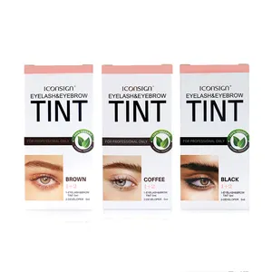 Nhãn Hiệu Riêng Không Thấm Nước Lâu Dài Lông Mày Henna Kit Lông Mày Cán Bàn Chải Với 3 Màu Sắc Kem Lash Tint Nhuộm Tùy Chỉnh