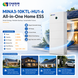 CHASUN 5-30kWh MINA ESS Todo en Uno, Inversor Híbrido 3-10kW, 3 MPPT 18A, IP66, 63A, Respaldo de 10 minutos, Apilable, Listo para VPP, LiFePO4, CAN - Product Image 6