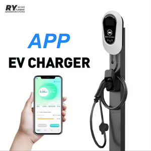 7KW EV Car <b>Battery</b> Fast Charging Pile Charger Station with <b>Led</b> Screen Single Gun AC Power IP55 Wall Box Charger - Product Image 1