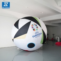 Modèle de football gonflable géant personnalisé pour le Championnat d'Europe de football, décoration publicitaire pour événements sportifs en plein air