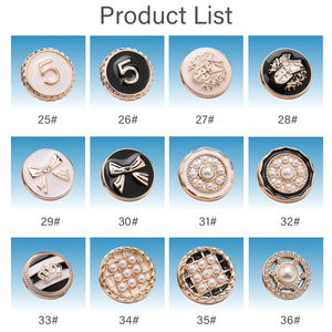 Người Phụ Nữ Ưa Thích Trang Trí Chân Pha Lê Rhinestone Vàng Nhựa Ngọc Trai Nút Cho Quần Áo Mạ Kỹ Thuật Phụ Kiện Thời Trang - Product Image 4