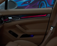 Sistema de Iluminación Automática RGB, Lámpara LED de Ambiente para Panamera 2012-2016, Fibra de Carbono, Molde Original 1:1, Iluminación Interior