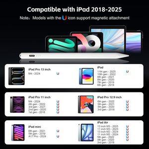 <span class=keywords><strong>Penna</strong></span> per <span class=keywords><strong>iPad</strong></span> <span class=keywords><strong>Pro</strong></span> M4 con 30 ore di autonomia, rilevamento del palmo, sensibilità all'inclinazione, attrazione magnetica, supporto a D, ricarica rapida Type-C, LED - Product Image 5