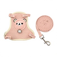 Harnais de poitrine réglable pour animaux de compagnie, laisse de style gilet pour chats, lapins, petits chiens