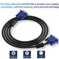 Câble VGA Haute Qualité 1080p Mâle-Mâle, Vente Chaude, Connecteur VGA 15 Broches 3+2, Câble Vidéo HD pour Ordinateur et Projecteur
