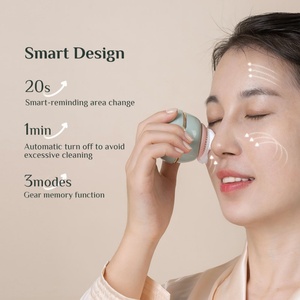 เครื่องมือความงาม 3 in 1 สำหรับดูแลผิวหน้า ทำความสะอาดผิวหน้าอย่างล้ำลึกด้วยระบบไฟฟ้า แปรงทำความสะอาดผิวหน้าซิลิโคนขัดผิวแบบโซนิค - Product Image 6