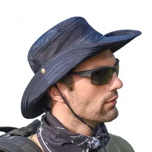 낚시 모자 UPF 50 + 넓은 챙 태양 버킷 모자 하이킹 비치 모자를위한 자외선 차단 기능
