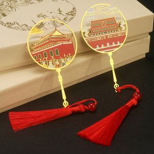 Marque-page en métal de style chinois évidé créatif personnalisé marque-page culturel tourisme de la Grande Muraille - Product Image 3