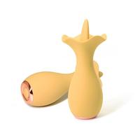 Wosilicone Flower Shaped Tongue lecken Vibrator Klitoris Nippel Stimulation Sexspielzeug Frauen Sexspielzeug für Masturbation