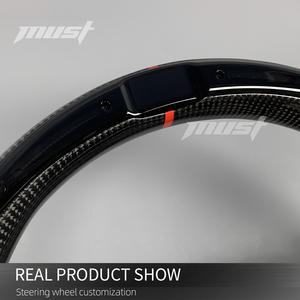 Volante Deportivo Personalizado de Fibra de Carbono Real con Luces LED y Agarre de Cuero Perforado para Hyundai I30N I20N Elantra <span class=keywords><strong>N</strong></span> <span class=keywords><strong>N</strong></span>-line <span class=keywords><strong>Fastback</strong></span> - Product Image 4