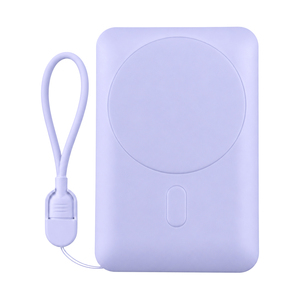 PB85-2 <span class=keywords><strong>Power</strong></span> Bank Magnétique Sans Fil Coloré Tendance 10000mAh Chargeur Portable de Voyage en Polymère avec Câble USB C Détachable et Cordon - Product Image 2