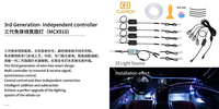 "CARDI" App Control RGB 64 Couleurs Accessoires de décoration intérieure de voiture 360 Lumière ambiante pour voiture