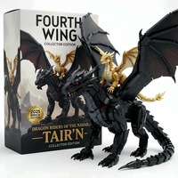 Bloques de Construcción de Dragón Negro de Fantasía, Juego de Bloques de Plástico ABS, Rompecabezas DIY MOC, Ladrillos de Partículas Pequeñas, Juguete Educativo, Regalo para Niños