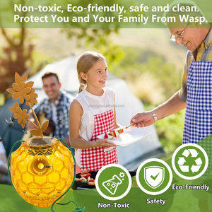 Trappole per vespe Chingyoo solide, ecologiche <span class=keywords><strong>e</strong></span> durevoli, da appendere all'aperto, cattura api, trappola adesiva per insetti volanti, deterrente <span class=keywords><strong>e</strong></span> killer per insetti, confezione da 2 - Product Image 5