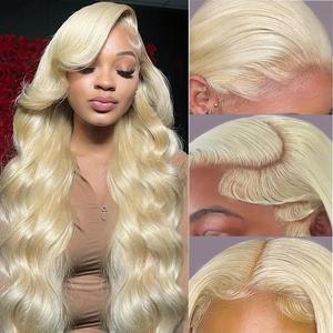 Meilleure vente transfrontalière Perruque dentelle dorée pour le corps avec cheveux longs en stock d'usine - Product Image 3