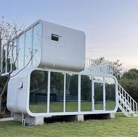 Cabaña de Lujo Tipo Apple, Diseño Moderno de Doble Capa con Balcones para Parques, Campamentos y Hoteles