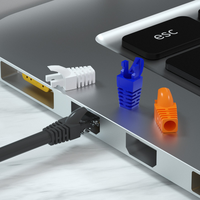Konektor RJ45 Warna-warni Pelindung Kabel PC Cocok untuk Konektor UTP, FTP, RJ45 Passthrough Pelindung Kabel RJ45