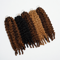 Extensions de cheveux humains 100% naturels Remy 10A bouclés birmans à nœuds miracle pour tressage au crochet, 50g/PACK
