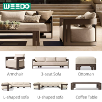 Modernes Luxus-Gartensofa-Set, wasserdichtes Aluminium-Outdoor-Sofa, Gartenmöbel-Set für Hinterhof, Villa, Hof, Metall-Gartenmöbel-Set, Terrassenmöbel-Set