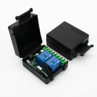 2CH 433Mhz Penerima Sakelar Remote Control AC 110V 220V 85-250V Modul Pengontrol Universal untuk Lampu Motor Tirai Pintu Garasi