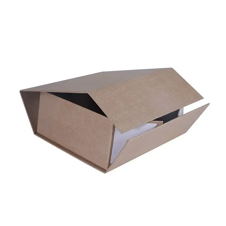 Caixa de presente kraft para homens, tampa de papelão com logotipo personalizado, caixa de presente em papel kraft