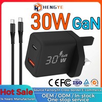 30w Çift Portlu Şarj Cihazı Dayanıklı Gan Teknolojisi Ultra İnce Evrensel Adaptör Pd Qc3.0 Hızlı Şarj 30w Telefon Şarj Cihazı Kablolu