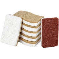 Éponge en pulpe de bois de sisal naturelle, compostable, à base de plantes, pour le nettoyage de la cuisine et la vaisselle