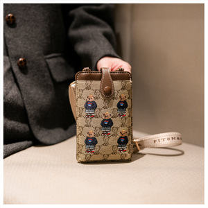Redwiny tela ricamo orso <span class=keywords><strong>serie</strong></span> di stampa quotidiana nuova graziosa borsa a tracolla con bellissimo prezzo del telefono cellulare custodia per le signore - Product Image 4