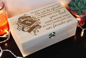 Caja de Madera Personalizada <span class=keywords><strong>para</strong></span> Recuerdo de Primera Comunión, Caja de Madera Religiosa <span class=keywords><strong>para</strong></span> <span class=keywords><strong>Recuerdos</strong></span>, Caja de Madera con Logotipo Grabado <span class=keywords><strong>para</strong></span> Bautizo - Product Image 2