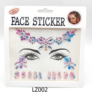 2024 nouveau Design sirène corps autocollants pierres précieuses cou bijou visage autocollant cristaux pour les femmes - Product Image 3
