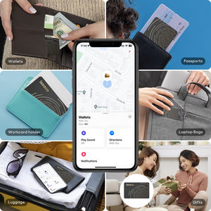 ISOOCO I67 بطاقة مقاومة للماء للاستخدام الشخصي 4G محفظة أطفال FindMy IOS <span class=keywords><strong>GPS</strong></span> ملاحة بلاستيكية - Product Image 4