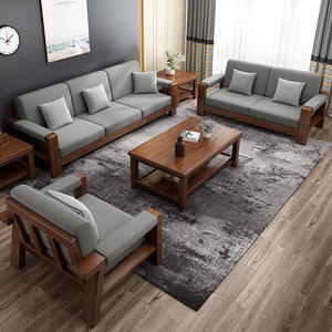 Nordic Modern Modular Schnitts ofa Kleine Wohnung Wohnzimmer Massivholz Schwamm Füllung Stoff bezug - Product Image 1