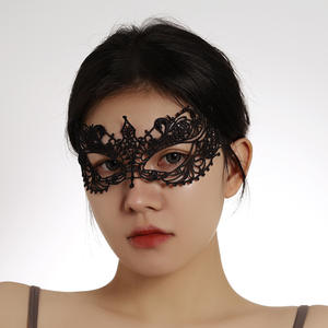 Nouveau <span class=keywords><strong>masque</strong></span> de renard en dentelle noire sexy pour bal masqué en gros - Product Image 6