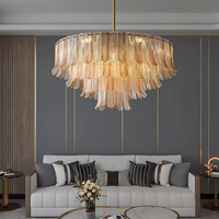 Lustre classique en cristal pour salle de banquet, table de salle à manger de luxe, décoration d'hôtel et de restaurant, grand lustre LED
