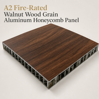 Panneau en nid d'abeille en aluminium et noyer ignifuge A2 pour les projets de mobilier d'hôtel et de revêtement mural, décoration intérieure sécurisée