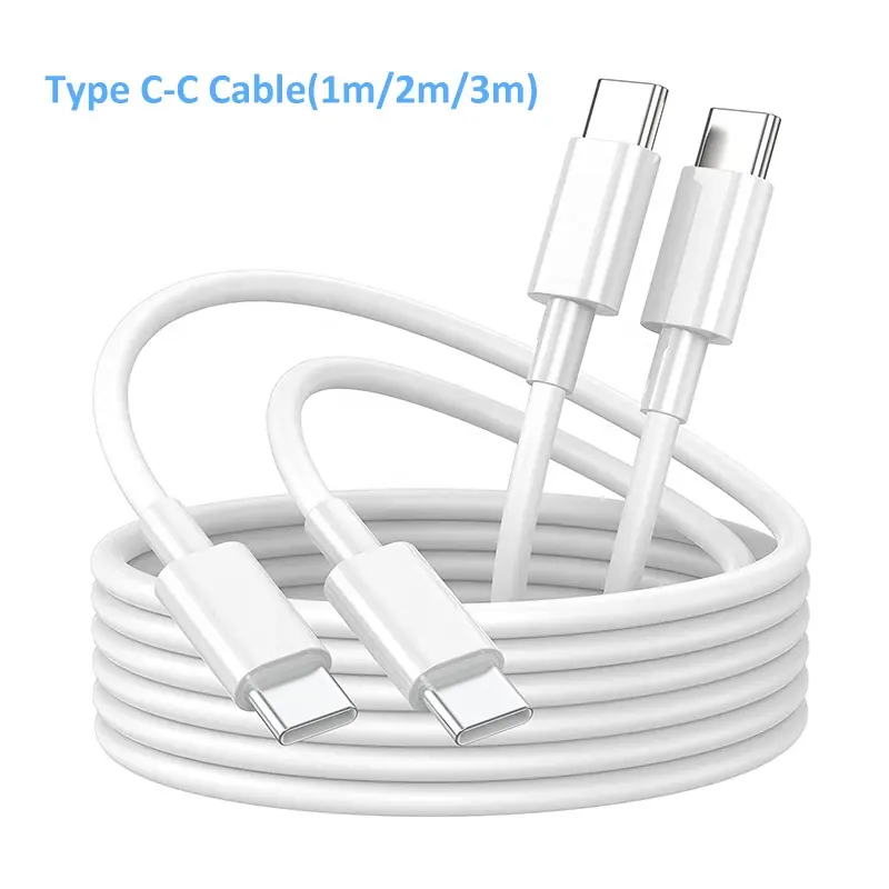 3 pies 6 pies Ecológico TPE 60W Tipo C Cable Cables de carga rápida USB C Cargador de teléfono Cable de datos para teléfono inteligente iPad