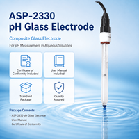 Sonde d'électrode pH de précision avec capteur en verre et compensation de température pour la mesure de solutions acides et alcalines fortes